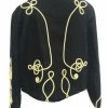 Men’s Hussar Black Military Jacket With Gold Cord Braids1