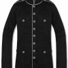 Men’s Military Jacket Black White Goth Steampunk Army Coat