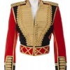 Men’s Military Officer Jacket Red And Black Cotton1