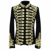 Men’s Vintage Black Gold Embroidery Suit Jacket