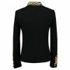 Men’s Vintage Black Gold Embroidery Suit Jacket3