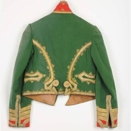 New Men’s Green FRENCH HUSSAR Military Jacket, French green hussar jacket2