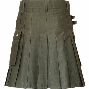 New Scottish Men Tactical Utility Kilts Dark Green1