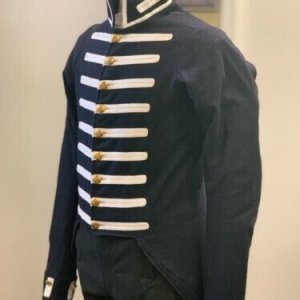 Pre-Civil War, M-1832 style Militia Legio Tailcoat, Navy Blue Tunic Wool Coat