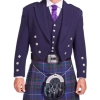 Prince Charlie Navy Blue Wool Jacket & Waistcoat Set