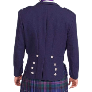 Prince Charlie Navy Blue Wool Jacket & Waistcoat Set
