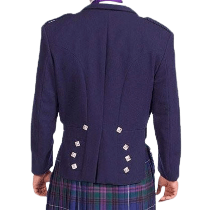 Prince Charlie Navy Blue Wool Jacket & Waistcoat Set1