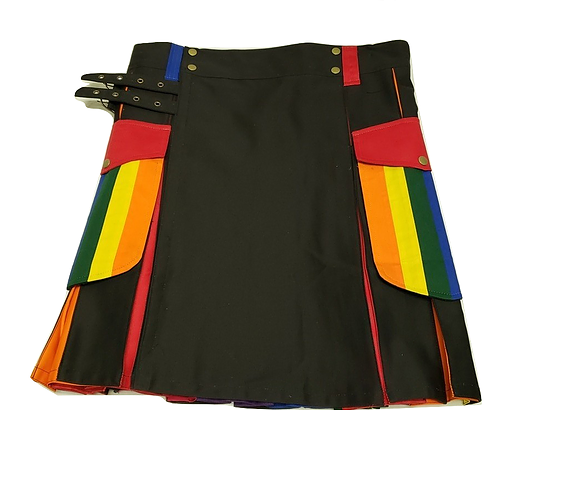 Rainbow Kilt, Gay Pride Rainbow Utility Kilt-Scottish Kilt