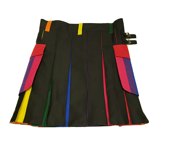 Rainbow Kilt, Gay Pride Rainbow Utility Kilt-Scottish Kilt1