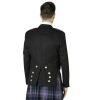 Scottish Barathea Wool Prince Charlie Kilt Jacket With & 5 Button Waistcoat1