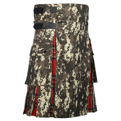 Scottish Fashion Utility Hybrid Digital Camo Kilt Cotton