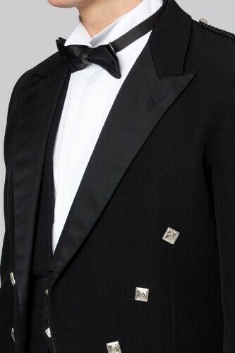 Scottish Mens Prince Charlie Kilt Jacket with Waistcoat Vest2