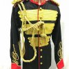 Steampunk Men’s Military Jacket Gold Bullion Ribbons Hussar