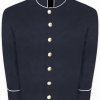 Civil War Men’s Navy Blue Wool Shell jacket With Piping Trim