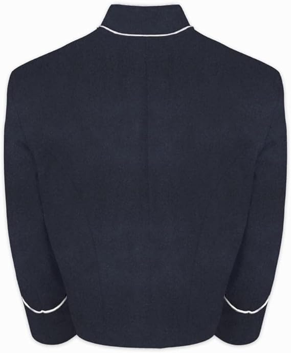 Civil War Men’s Navy Blue Wool Shell jacket With Piping Trim2