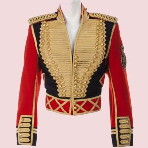 Mans fashion jacket, mickey Arthur Military officer Jacket with gold Braiding