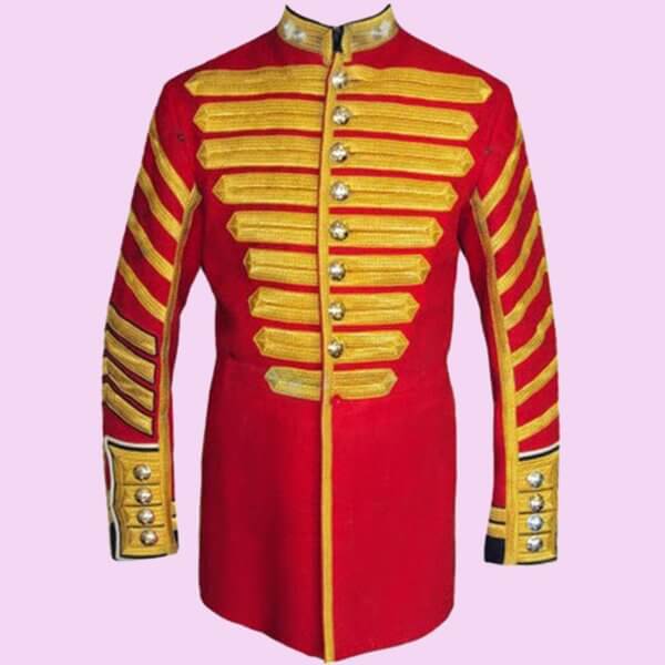 Men’s Grenadier Guards Drum Military Jacket,Men fashion braided jacket