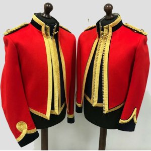 Men's Red Mercian Regiment Officer Mess Dress Coat Jacket