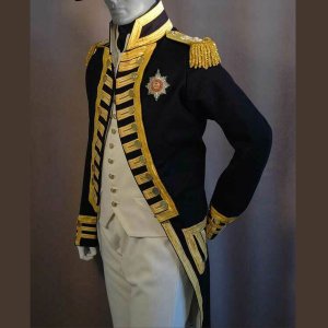 New Men British Royal Navy Vice-Admiral Historical Military Jacket