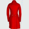 New Men’s Red wool flannel tailcoat Officer Jacket2