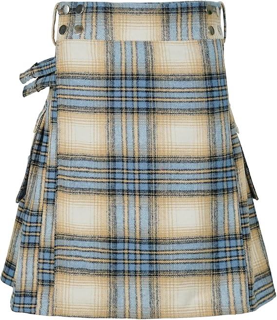 Scottish Mens Kilt Traditional Highland Tartan Utility Kilt