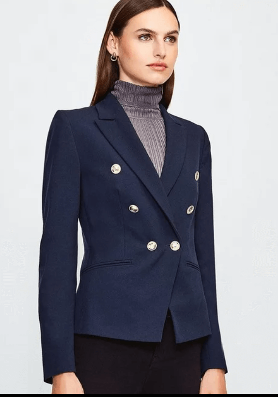 Tailored Button Military Blazer