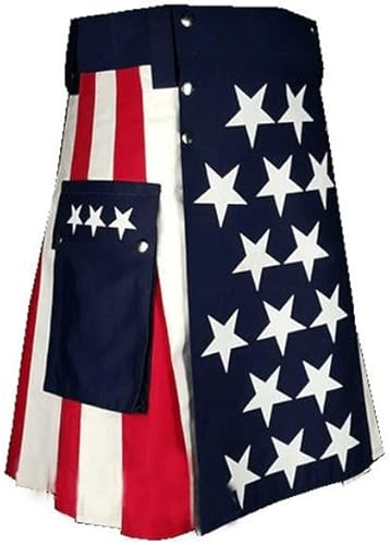 American Flag Kilt – Scottish American Flag Hybrid Kilt for Men’s