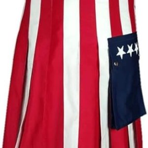 American Flag Kilt - Scottish American Flag Hybrid Kilt for Men's