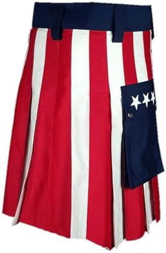 American Flag Kilt – Scottish American Flag Hybrid Kilt for Men’s