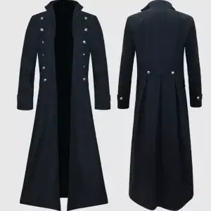 Mens Steampunk Gothic Vintage Style Trench Coat Civil war Long Jacket,Mens Gothic Long Coat