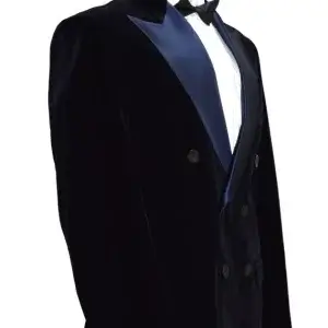 Men Navy Blue Smoking Jackets Designer Wedding Tuxedo Party Wear Blazer Coats