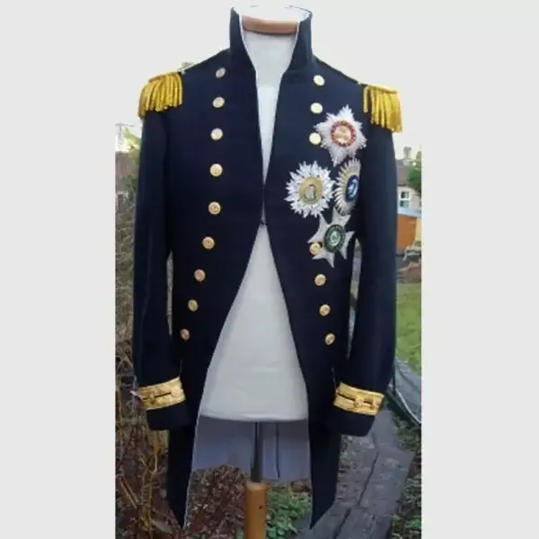 Nelsons Trafalgar coat, Admirals undress coat. military hussar jacket