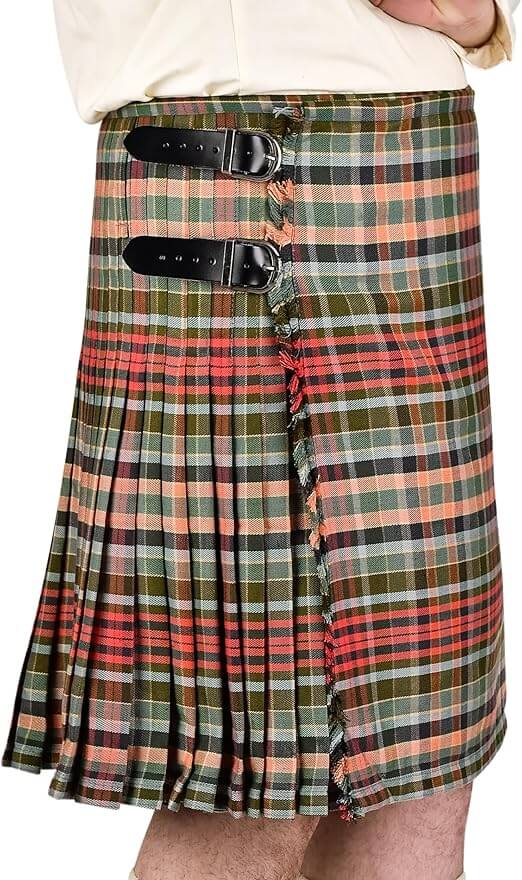 Kilt for Men Scottish Tartan Kilt Polyviscose 8 Yard Traditional Mens Kilt