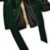 Dark Green Velvet Smoking Jacket With Quilted Silk Shawl Collar