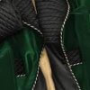 Dark Green Velvet Smoking Jacket With Quilted Silk Shawl Collar