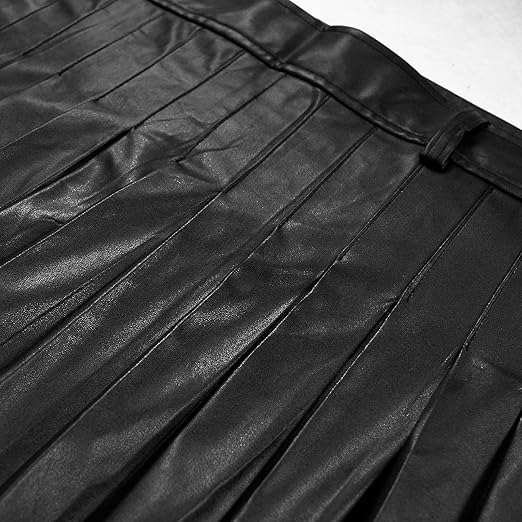 Mens Scottish Utility Kilts Vintage Gothic Pleated Skirts Vintage Traditional Leather High Waist Kilts