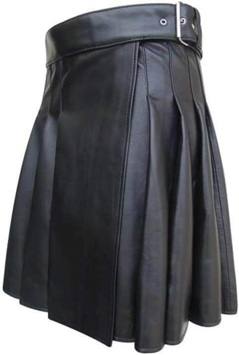 Mens Scottish Utility Kilts Vintage Gothic Pleated Skirts Vintage Traditional Leather High Waist Kilts