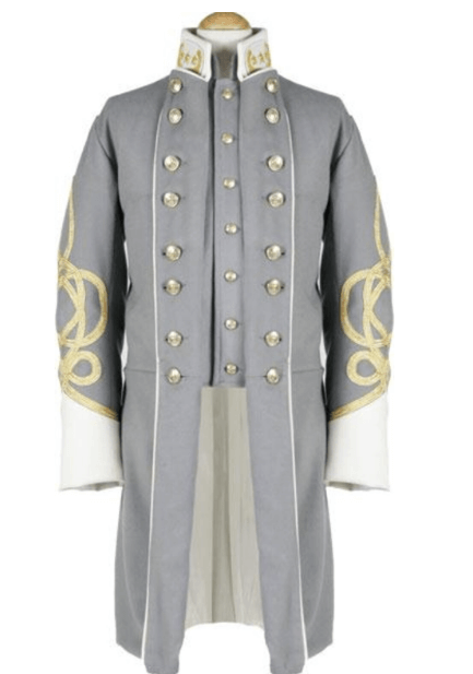 Men’s Double-Breasted General Officer Frock Coat – Civil War Military Style Jacket