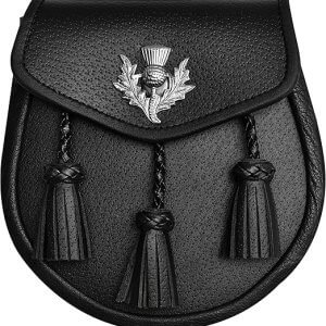 Scottish Kilt Semi Dress Real leather Sporran