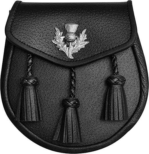 Scottish Kilt Semi Dress Real leather Sporran