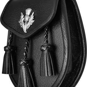 Scottish Kilt Semi Dress Real leather Sporran