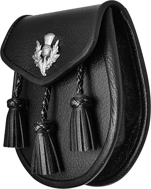 Scottish Kilt Semi Dress Real leather Sporran