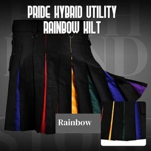 Hybrid Utility Kilts for Men Scottish Traditional Kilt with Flashes