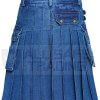 Men’s Deluxe Utility Denim Kilt – Modern Utility Kilt for Men