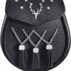 Sporran Kilt For Men Premium Leather Quality Traditional Scottish Kilt With Chain Belt Kilt