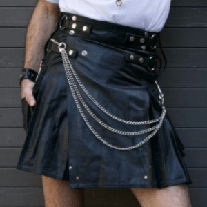 Vintage Party Leather Kilt