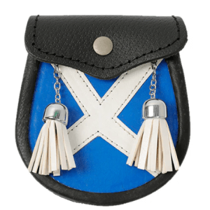 Babies Kilt Saltire Sporran With 2 Tassels & Belt