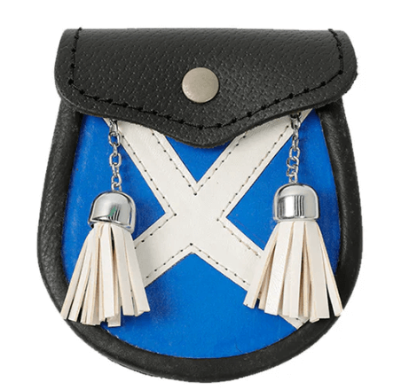 Babies Kilt Saltire Sporran With 2 Tassels & Belt