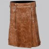 Premium Two-Tone Leather Kilt for Men