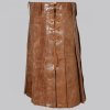 Premium Two-Tone Leather Kilt for Men